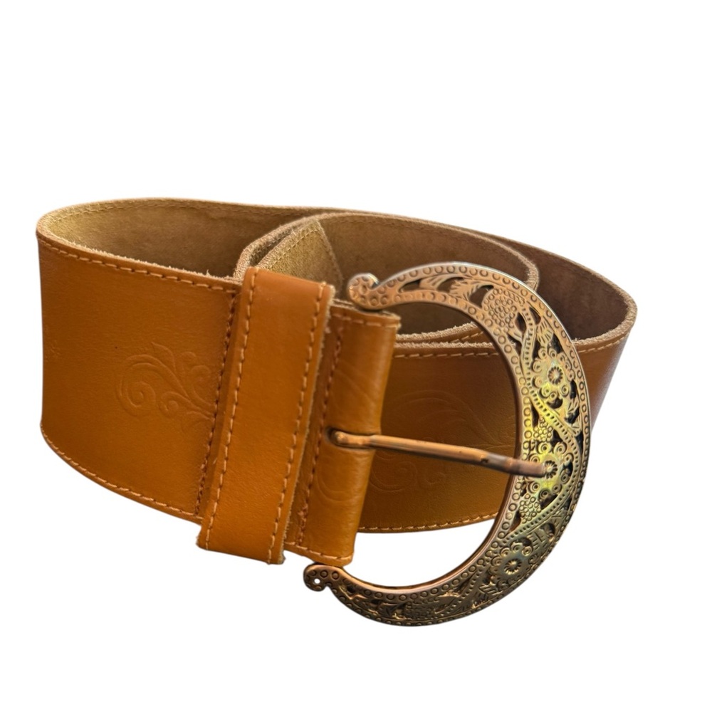 Statement belt by Axcess made in Italy genuine leather Western esque
